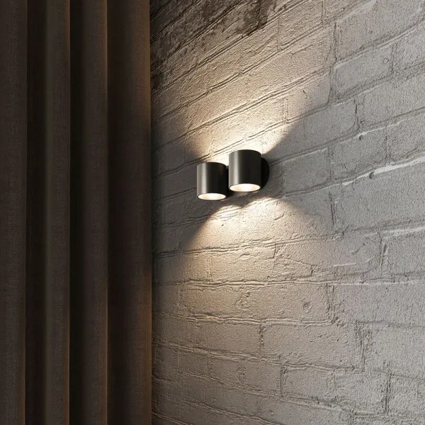 Sollux SL.0660 - Fali spotlámpa ORBIS 2xG9/40W/230V fekete