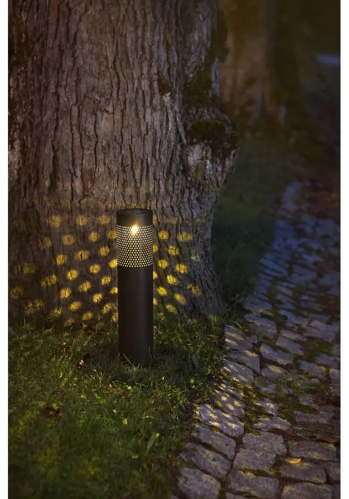 Blace fekete napelemes LED világítás rozsdamentes acélból, magasság 39 cm - Star Trading