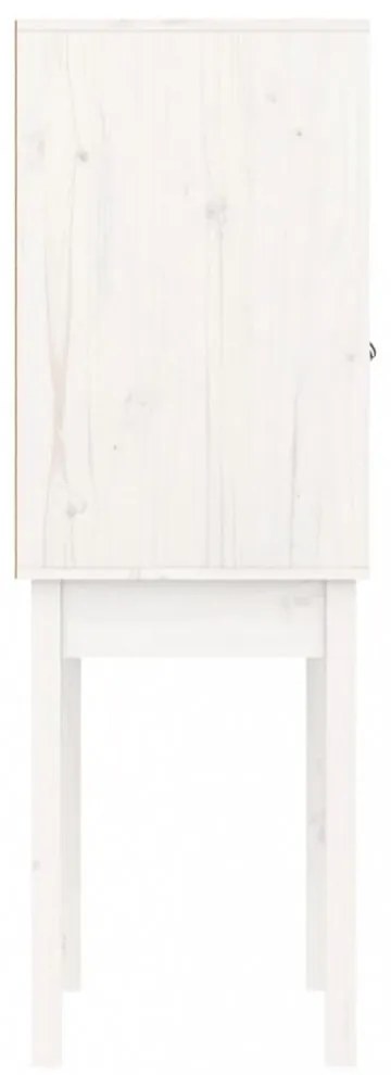 fehér tömör fenyőfa magasszekrény 60 x 40 x 120 cm