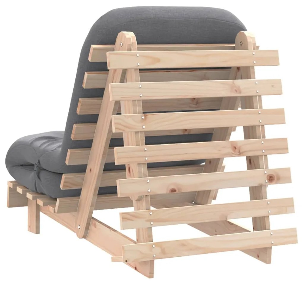 tömör fenyőfa futon kanapéágy matraccal 70 x 206 x 11 cm