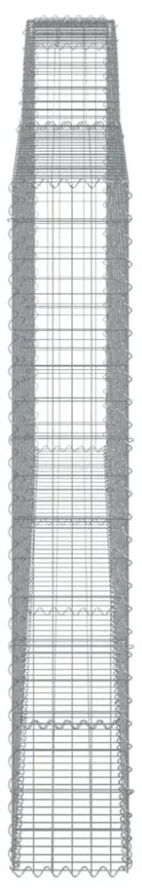 6 db íves horganyzott vas gabion kosár 400x30x180/200 cm