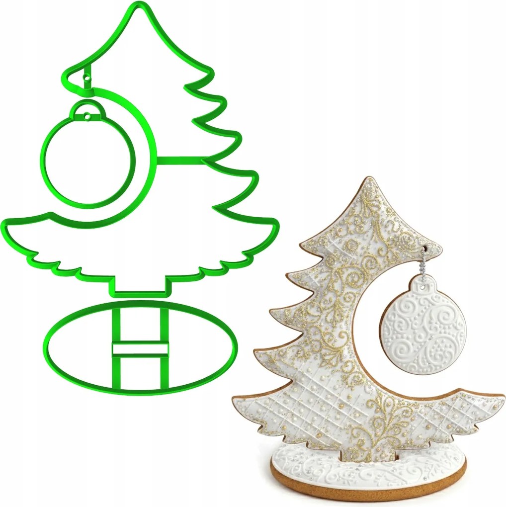 Karácsonyi Forma Karácsonyfa Szett Bombával 20cm