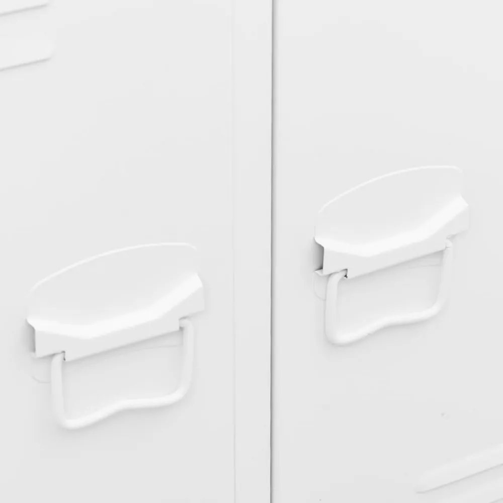 fehér acél ipari stílusú ruhásszekrény 67 x 35 x 107 cm