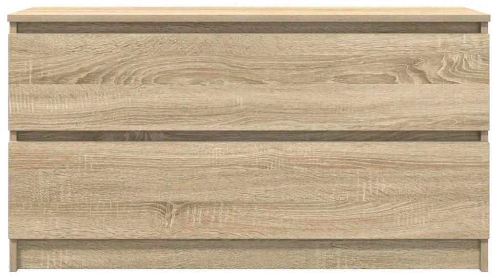 sonoma tölgy színű szerelt fa TV-szekrény 100x35x54 cm