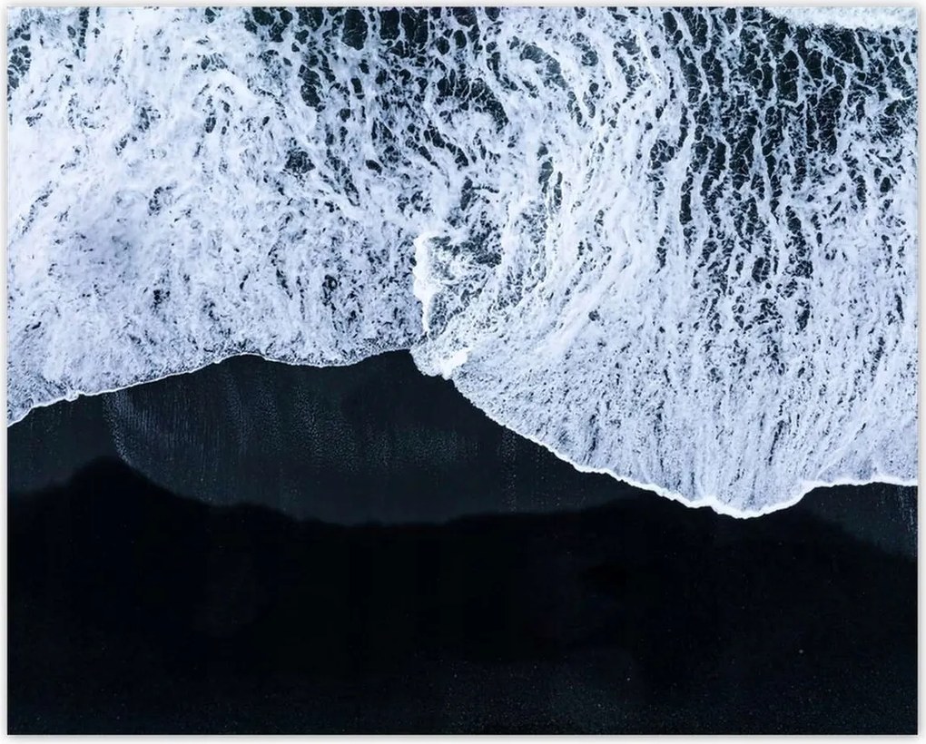 Poszterek 50x40 Izland fekete tengerparttal