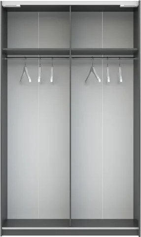 BERNO ruhásszekrény, 120 cm | Antracit/kasmír