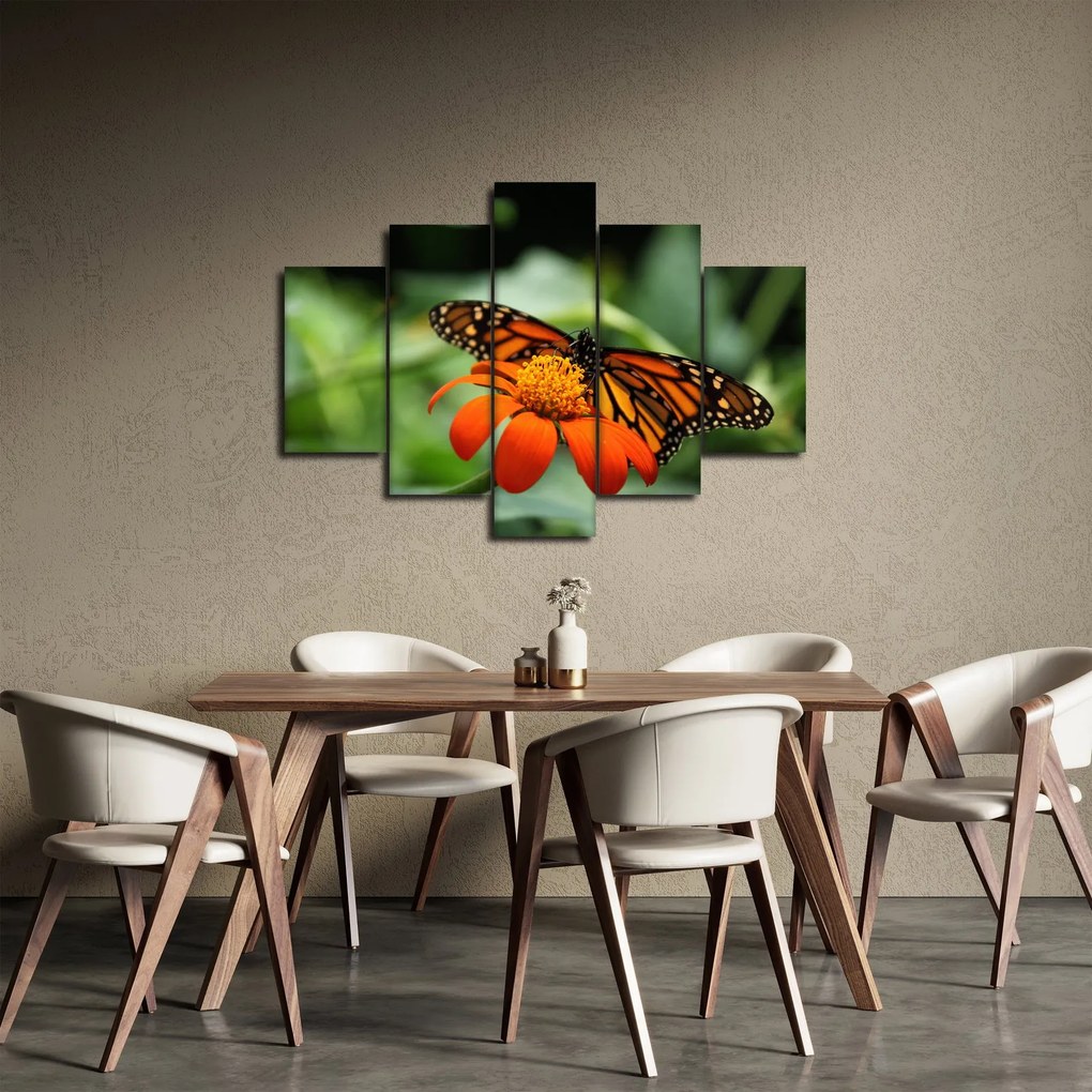 Pillangó képe a virágon (150x105 cm)