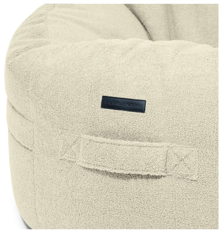 Barna buklé babzsákfotel Roll 105 – SLOWDOWN