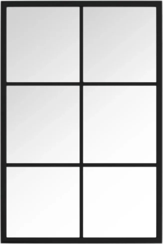 vidaXL fekete fém fali tükör 60 x 40 cm
