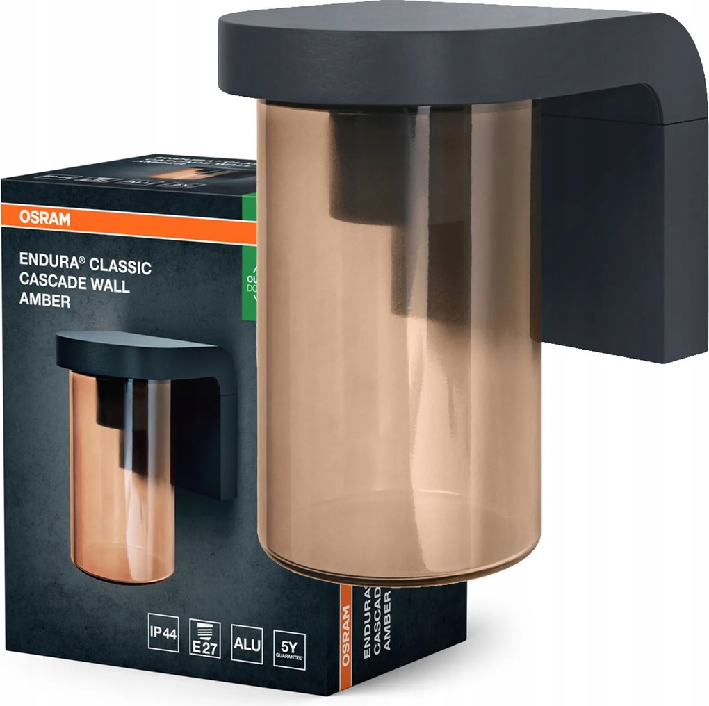 Kerti fali lámpa Kültéri homlokzati lámpa E27 Szürke IP44 Endura Osram