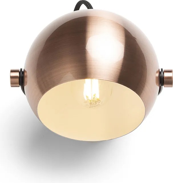 RENDL AGNETA felületre szerelhető szálcsiszolt réz/fekete 230V LED E27 11W