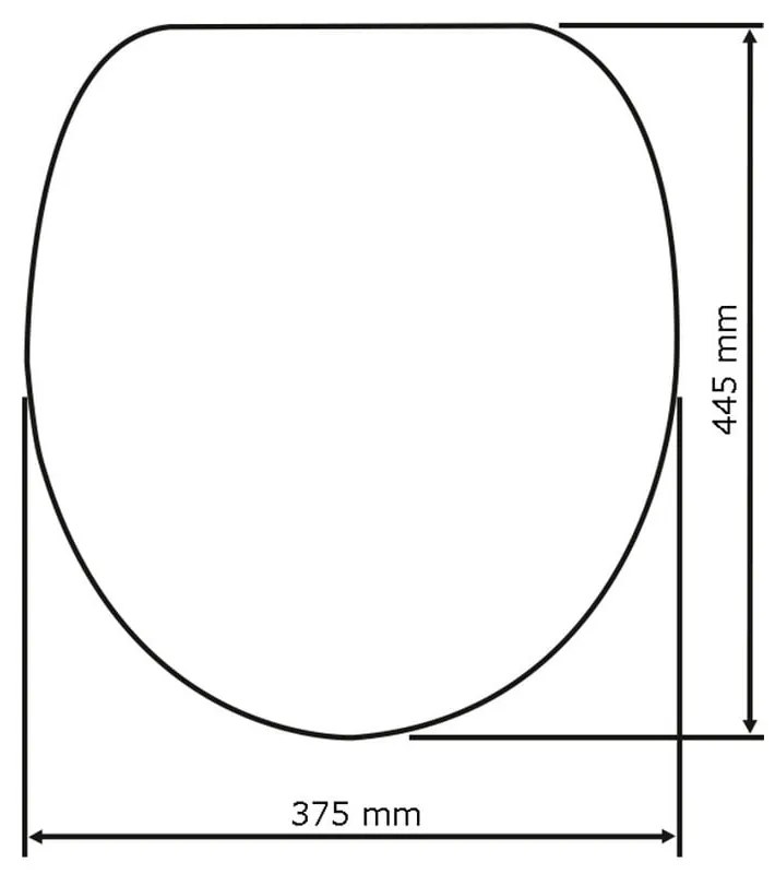 Samos sötétszürke WC-ülőke, 44,5 x 37,5 cm - Wenko