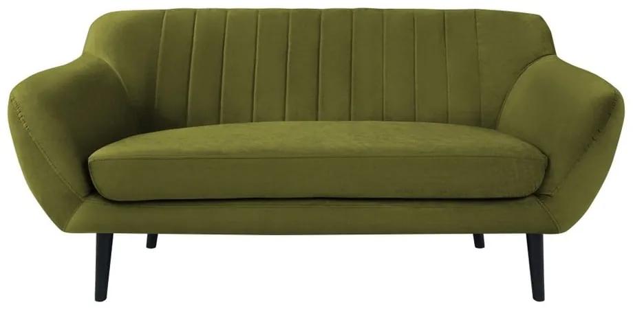 Toscane zöld bársony kanapé, 158 cm - Mazzini Sofas