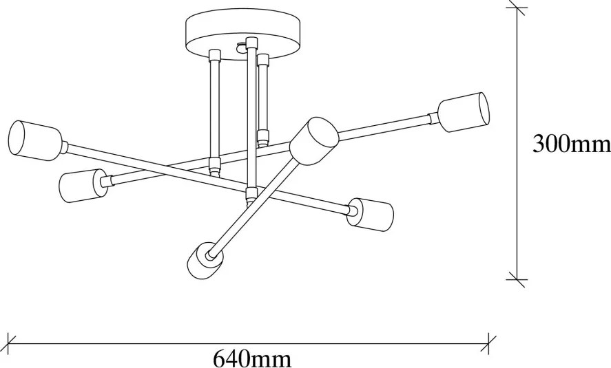 Flower mennyezeti lámpa, vintage