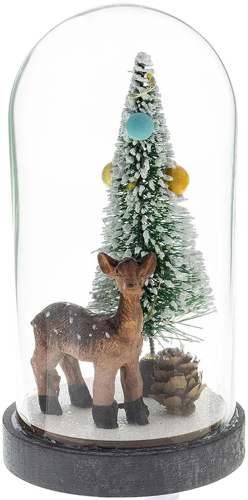 RETLUX RXL 318 karácsonyi üveg dekoráció, szarvas, meleg fehér, 3 LED 50003800