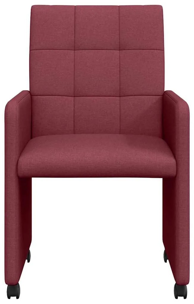 Kerekes Étkező Székek 2 pcs bordó 58 x 65 x 94 cm szövet
