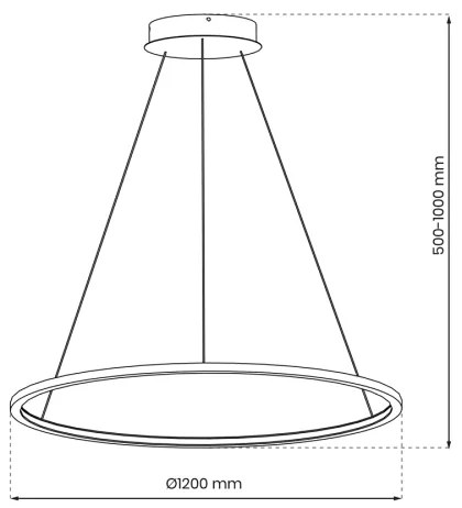 LED csillár SATURNO LED/65W/230V, 120 cm, IP44, arany