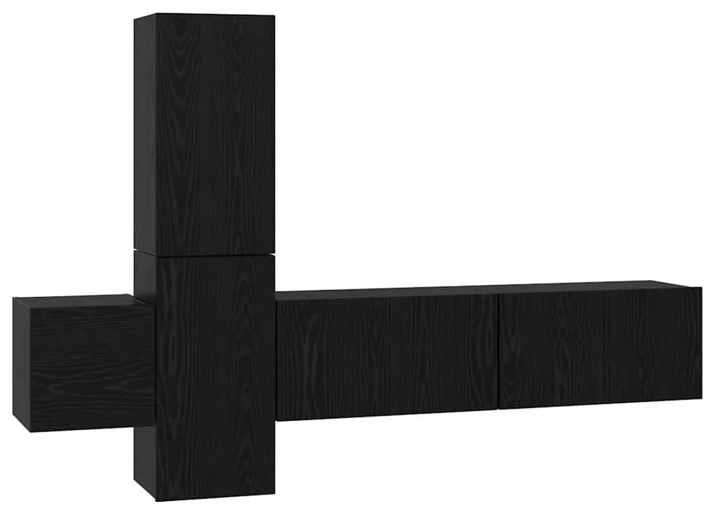 TV szekrény garnitúra 5 pcs Musta tammi 181 x 30 x 120 cm
