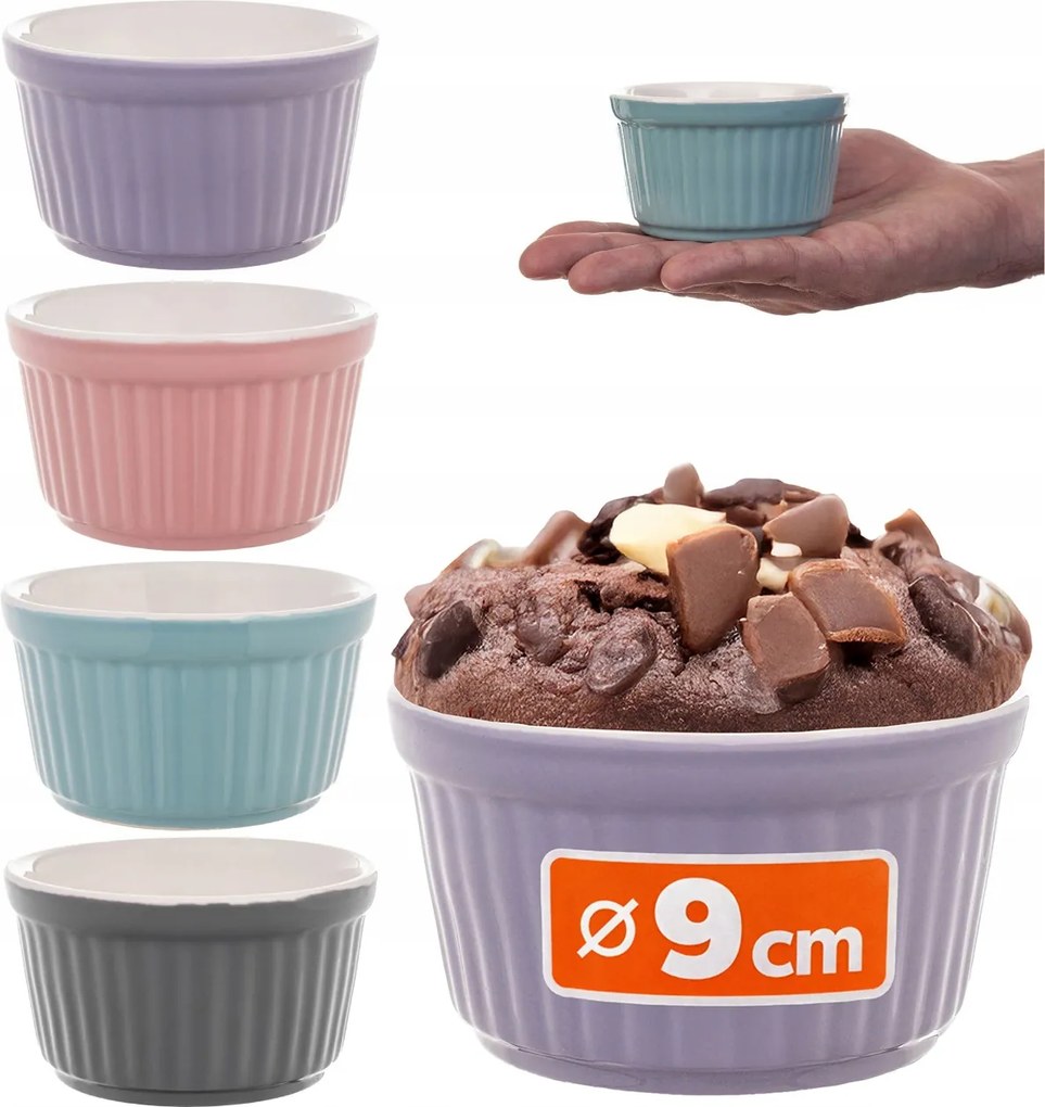 Sütőkokalács Kokárda Formák 9cm Kerámia Desszertek Színes 4db