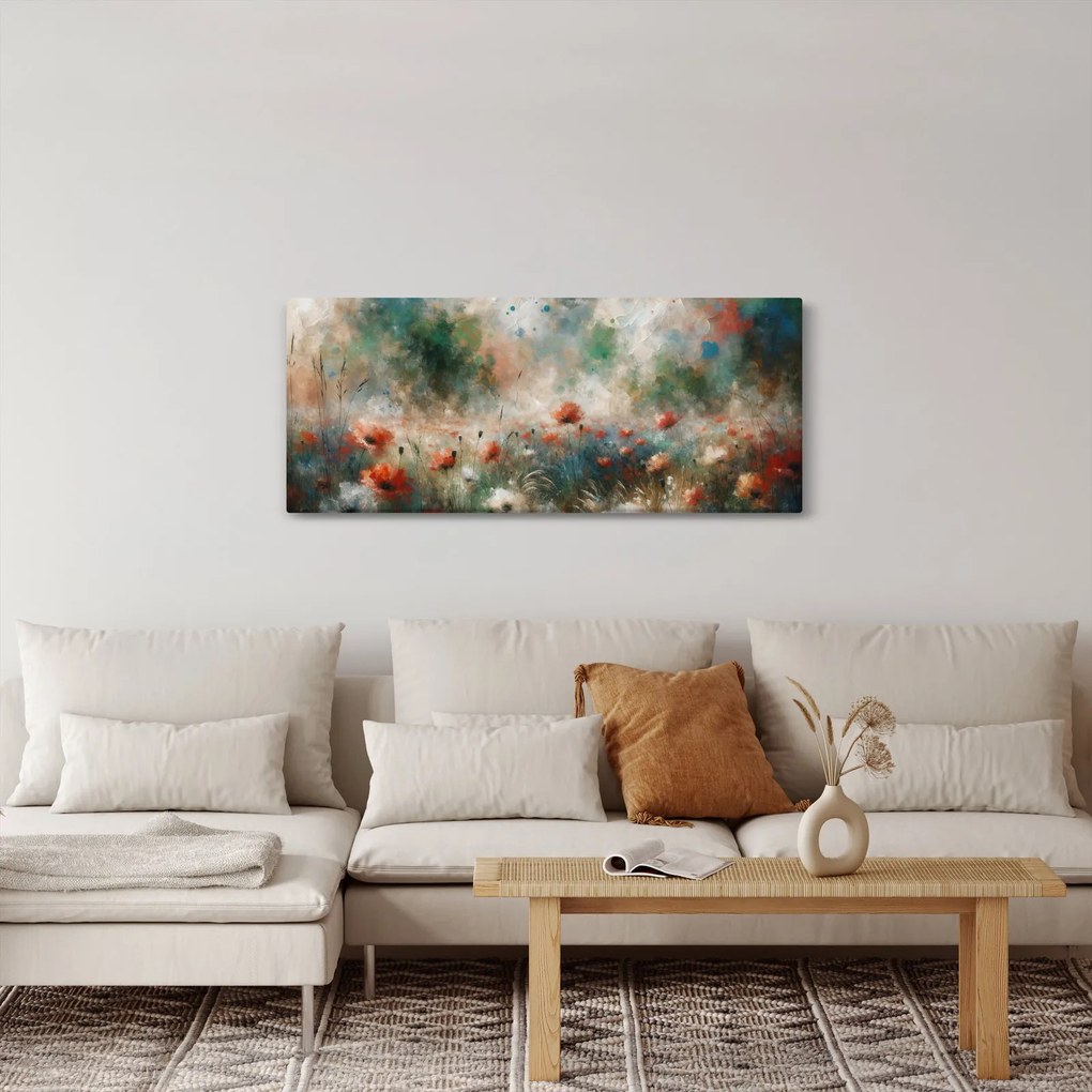Kép – Pipacsmező absztrakciója (120x50 cm)