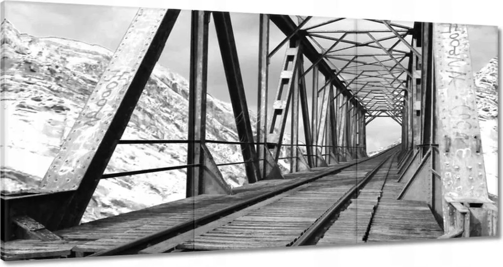 Festmények 120x60 Vasúti híd Vasút