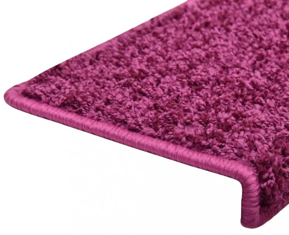 10 db lépcsőszőnyeg 65 x 21 x 4 cm lila téglalap alakú széllel