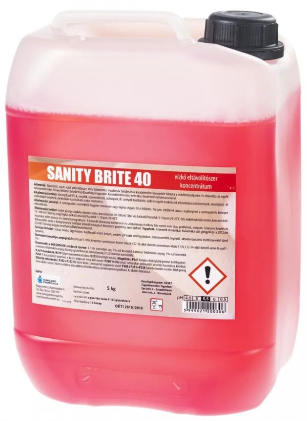 Sanity Brite 40 vízkőoldó 5 kg