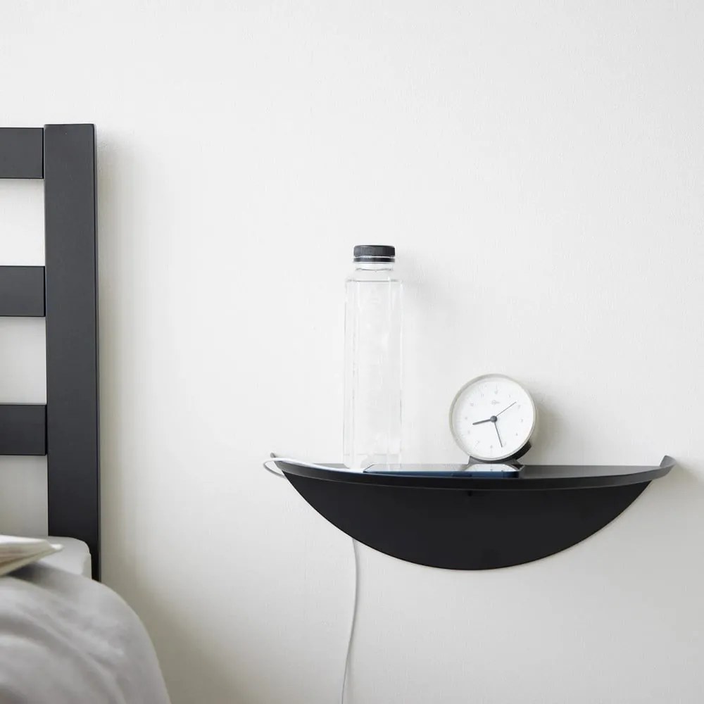 Fekete fém fali polc 40 cm Tower – YAMAZAKI