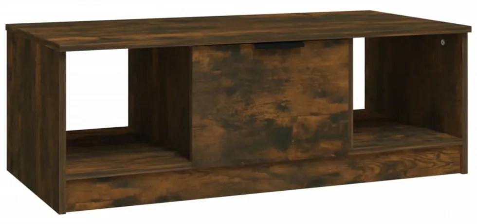 füstös tölgy színű szerelt fa dohányzóasztal 102 x 50 x 36 cm