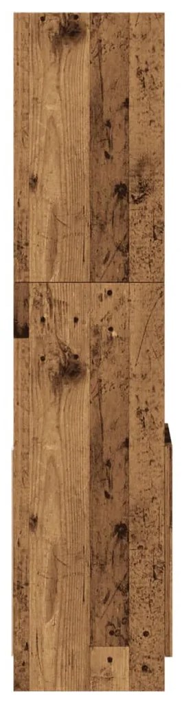 antik fa színű szerelt fa magasszekrény 92 x 33 x 140 cm