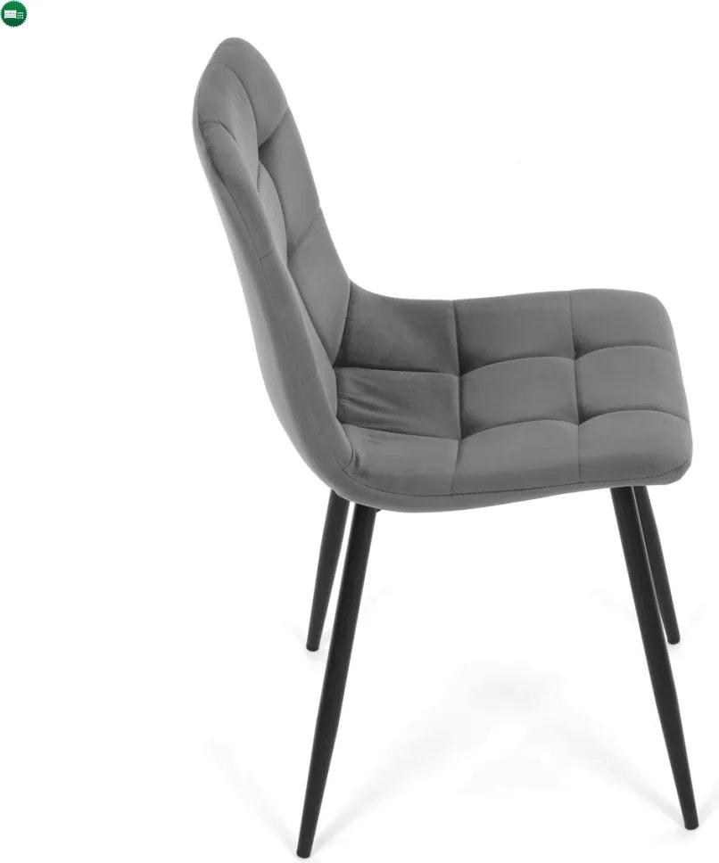 Jídelní židle, šedá, sametová látka, CT-V5081 GREY4