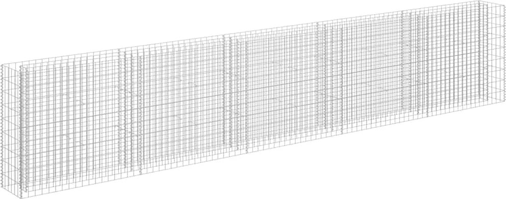 vidaXL horganyzott acél gabion magaságyás 450 x 30 x 90 cm