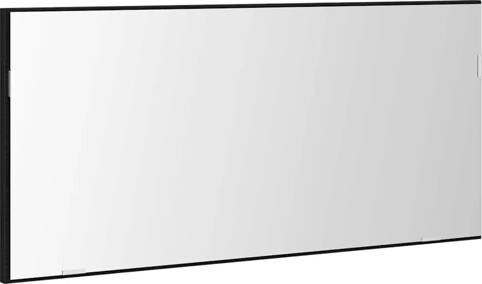 vidaXL Tükör tükörrel Musta tammi 80 x 37 cm Üveg és Műszaki Fa