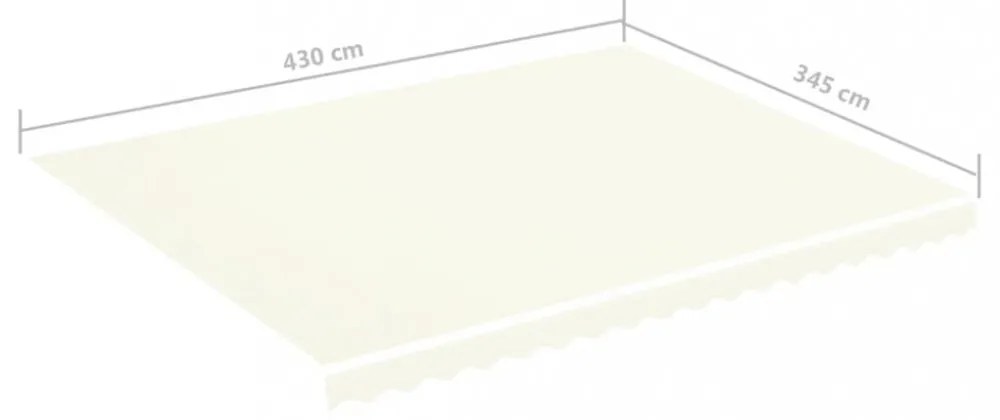 krémszínű csere napellenző ponyva 4,5 x 3,5 m