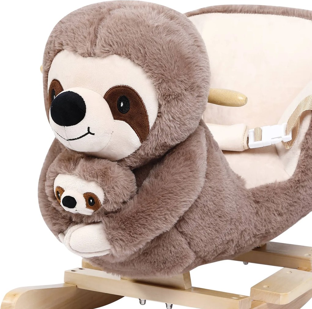 Hintázó nyugágy biztonsági övvel, barna Spielwerk