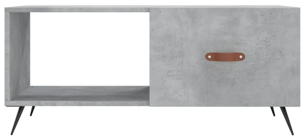 Betonszürke szerelt fa dohányzóasztal 90 x 50 x 40 cm