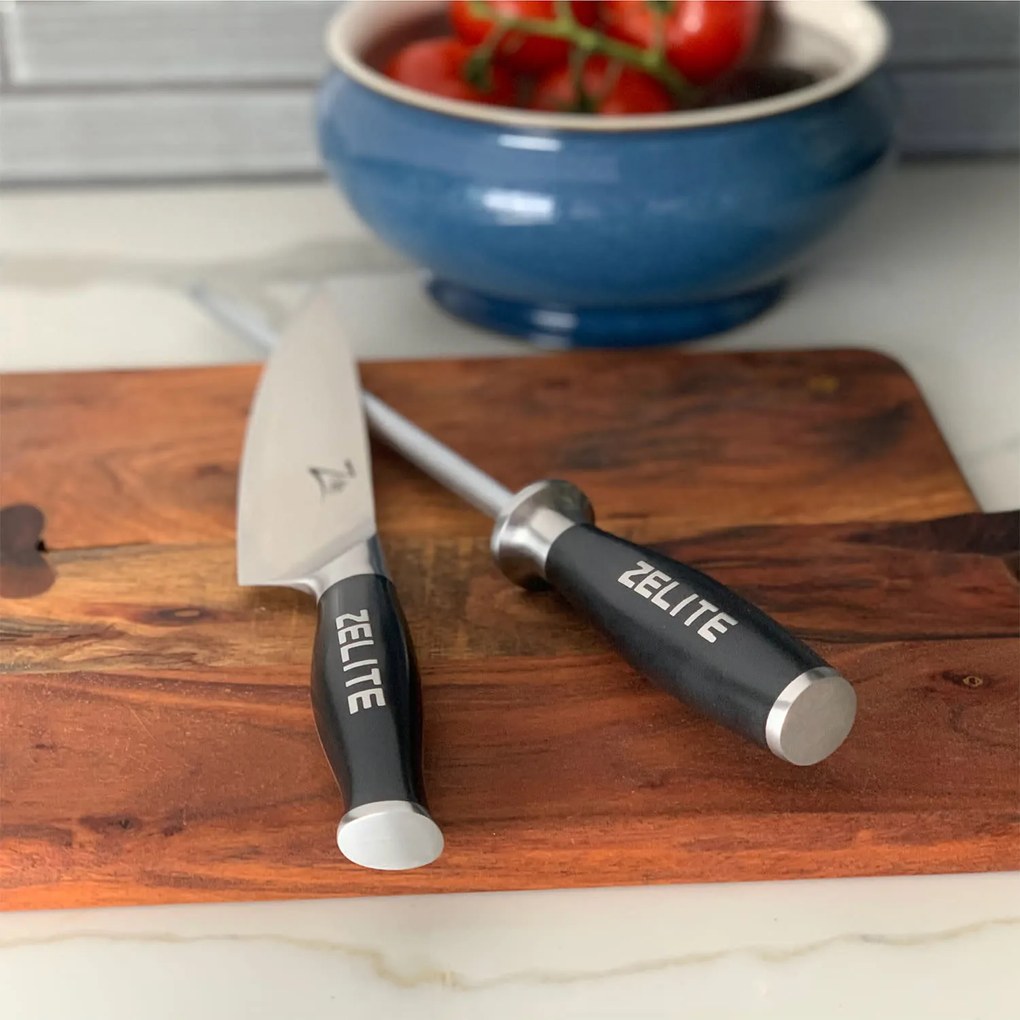 Zelite Infinity by Klarstein Comfort Pro, 10" fenőacél, 59 HRC, rozsdamentes acél, mágneses