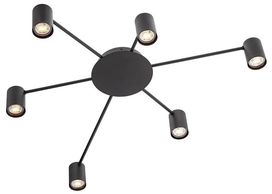 Redo 01-4052 - Spotlámpa NOA 6xGU10/10W/230V fekete