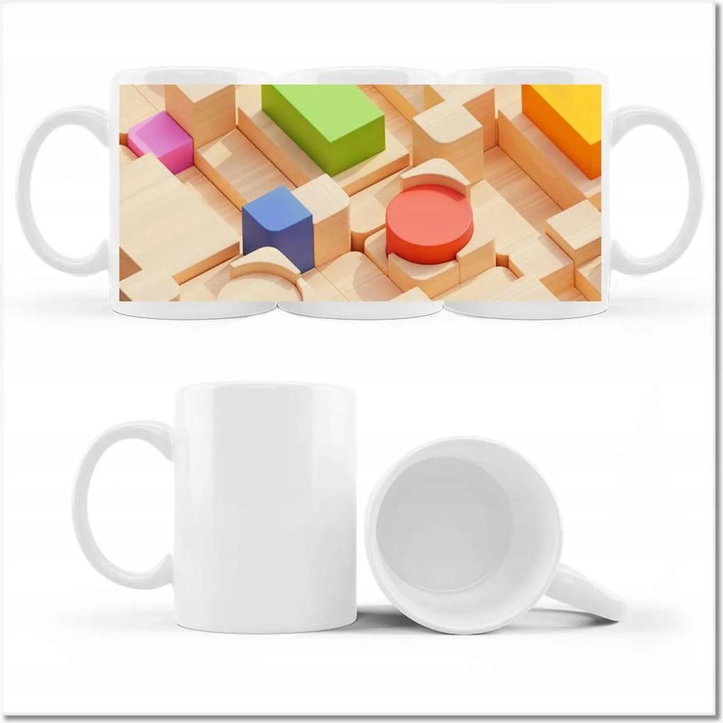 Fotó bögre Környezetbarát fa építőkockák gyerekeknek Ecology