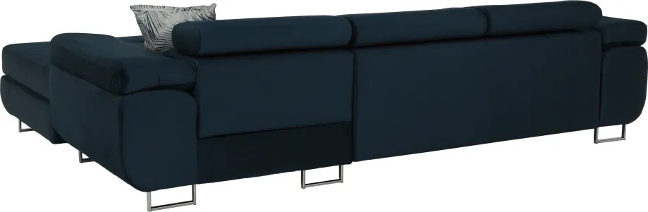 Sarokülőgarnitúra, kék, jobbos kivitel, AMARETA