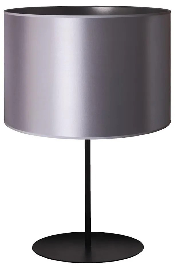 Duolla - Asztali lámpa CANNES 1xE14/15W/230V átm. 20 cm ezüst/fekete 603034