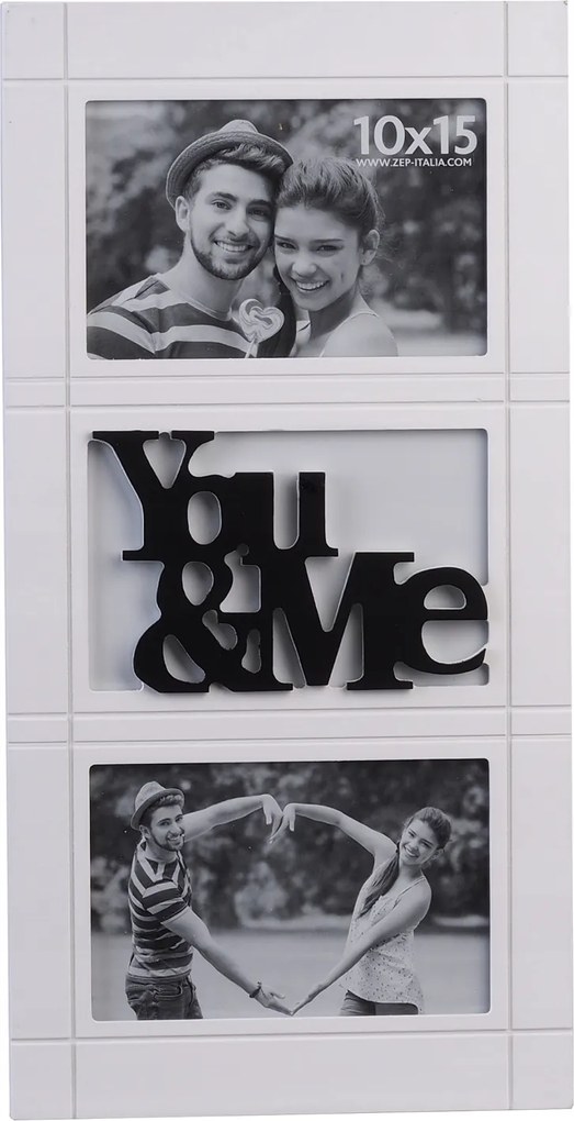 Képkeret galéria 2 képhez 10x15 You&amp;Me fehér ajándék
