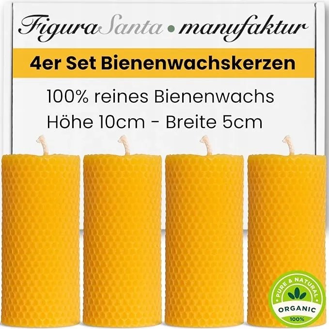 Méhviasz dekorációs gyertya illatmentes FiguraSanta
