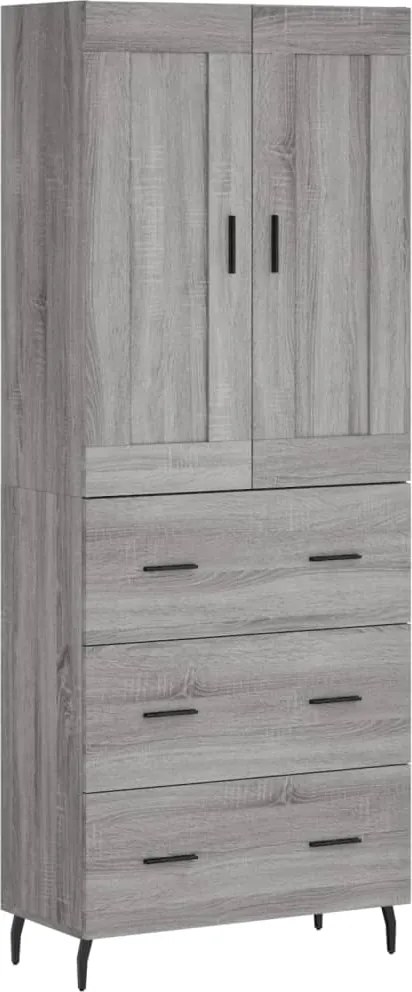 vidaXL szürke sonoma szerelt fa magasszekrény 69,5 x 34 x 180 cm