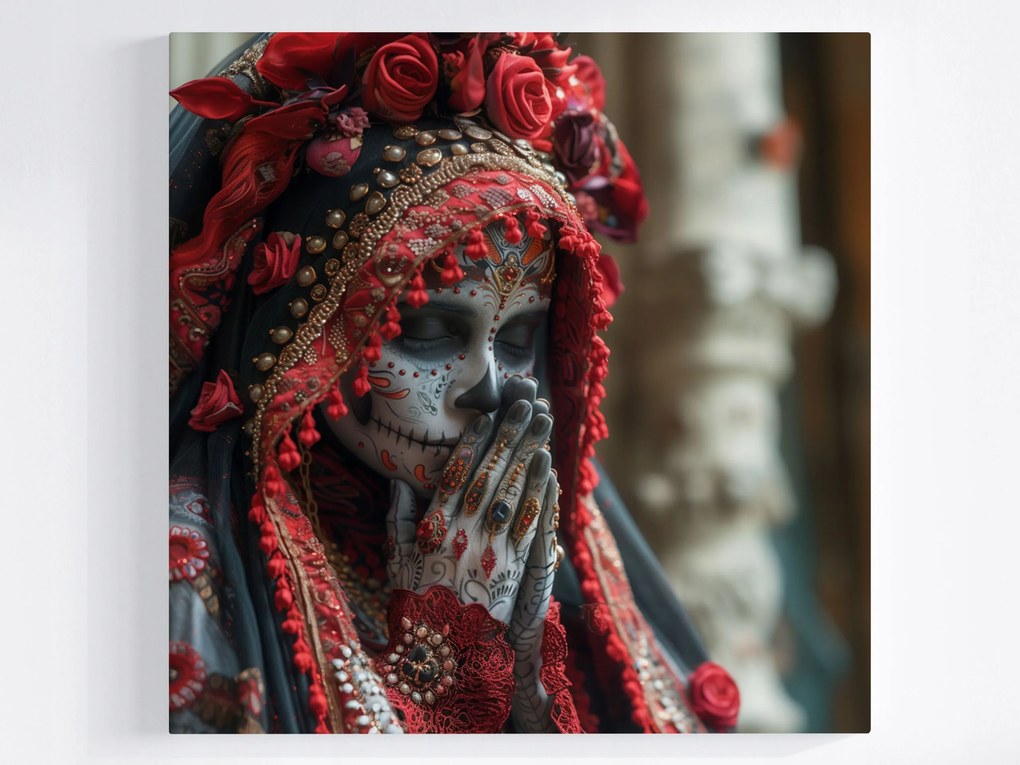 Canvas Vászonkép Maszk Dia De Los Muertos Mexikó Ünnep 80x80