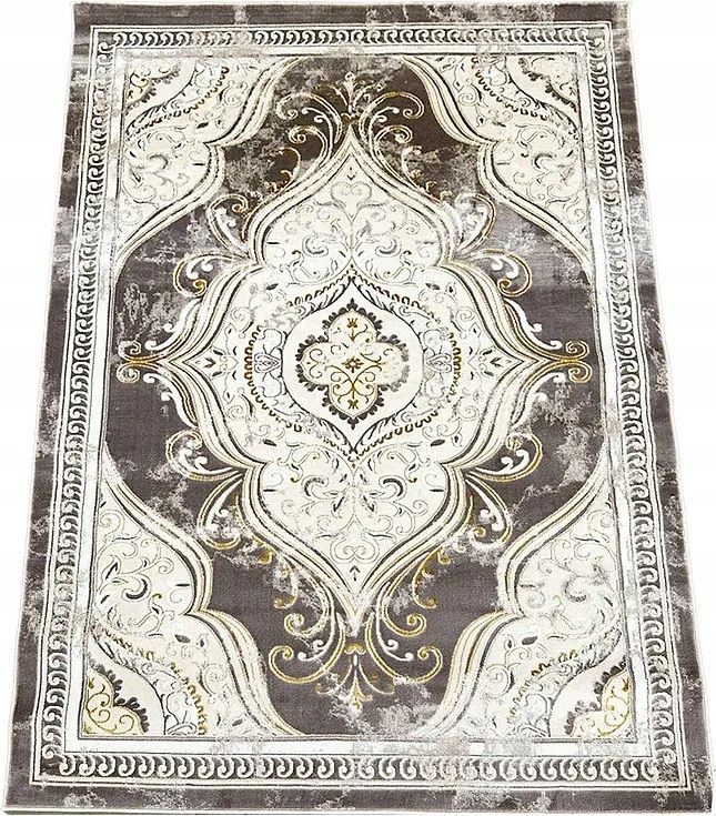 Szőnyeg 280x370 Klasszikus Bézs Barna Kiváló Minőségű Hálószoba Nappali