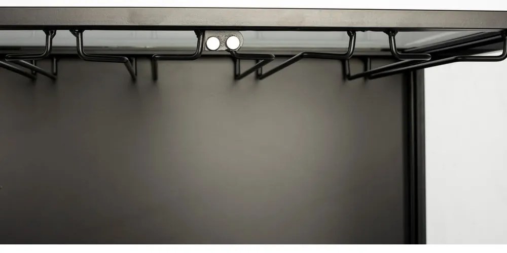 Fekete fenyőfa bortartó szekrény 10 palackhoz, 52x103 cm Rob - White Label