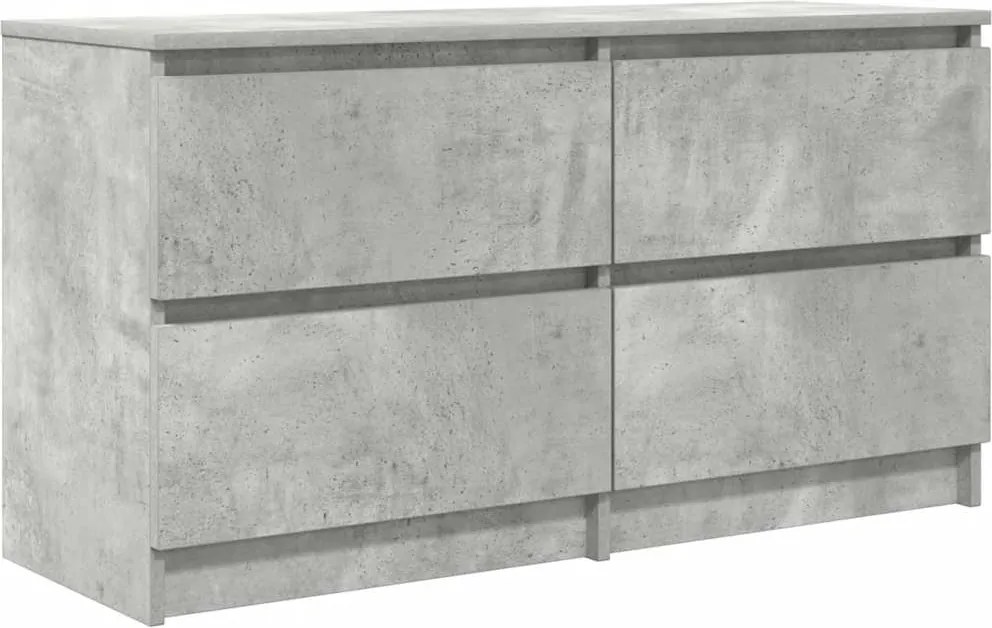 vidaXL betonszürke szerelt fa TV-szekrény 100x35x54 cm