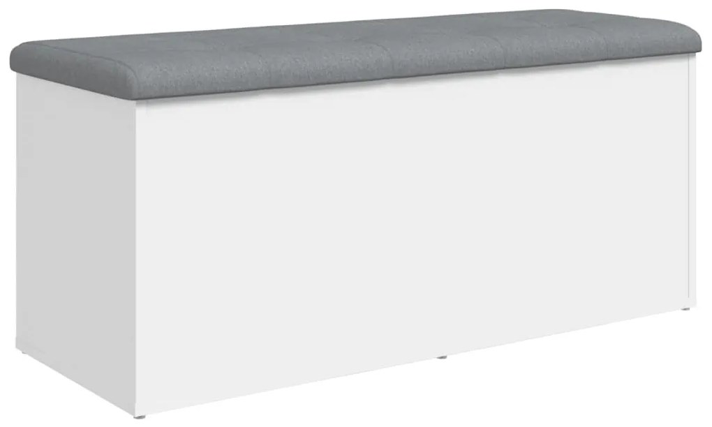 fehér szerelt fa tárolópad 102 x 42 x 45 cm