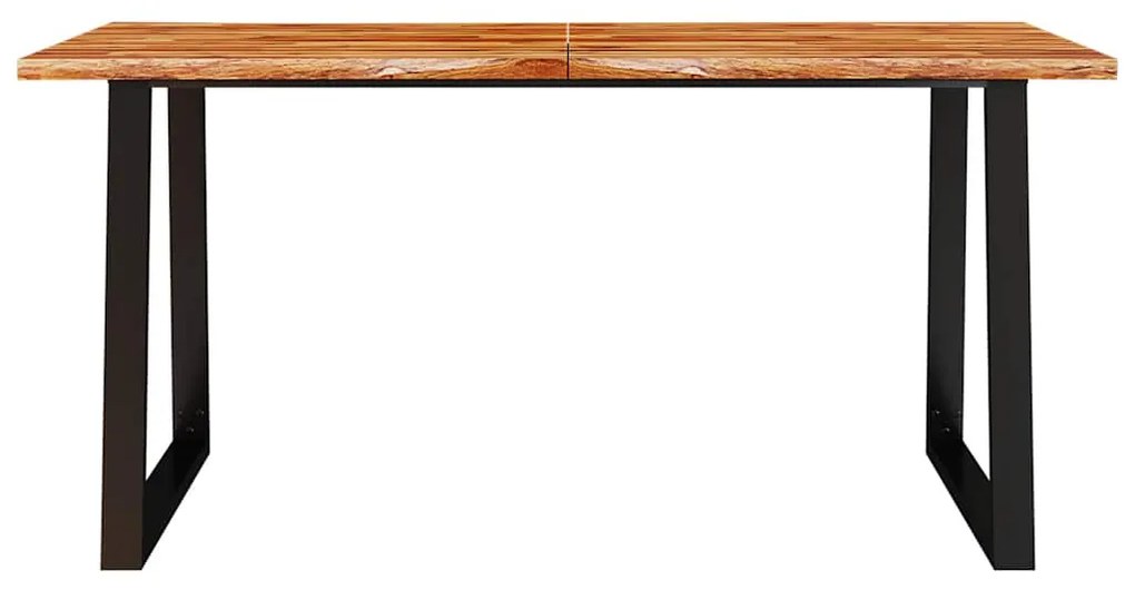 Tömör akácfa étkezőasztal természetes éllel 160 x 80 x 75 cm
